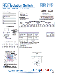 Datasheet M3SW-2-50DR+ manufacturer Mini-Circuits